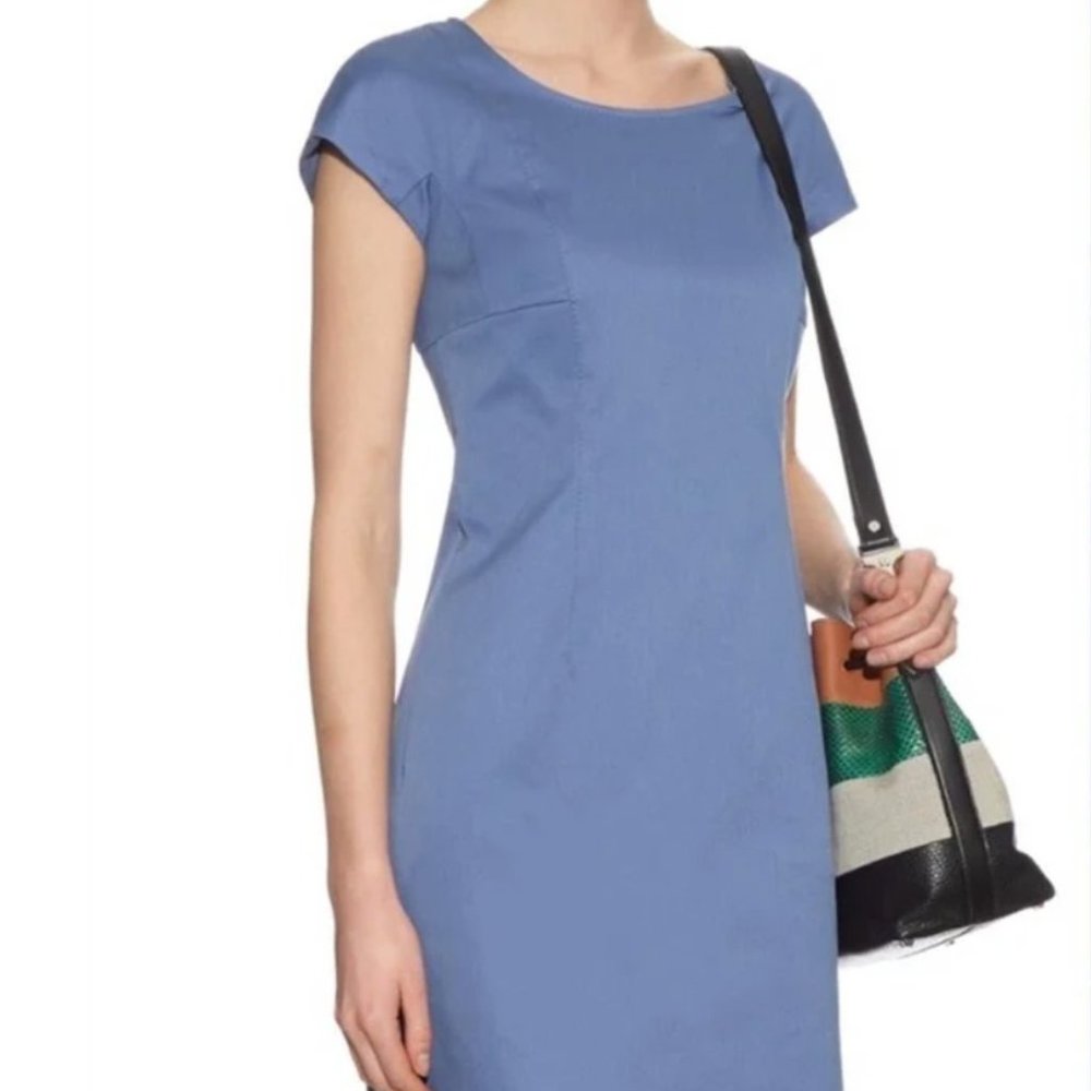 Cornflower Blue Weekend Max Mara 'Epopea' Sheath Cotton Dress